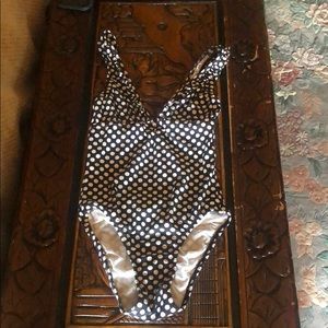 V neck one piece bathing suit